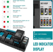 DC18SF 18V Lithium-Ion Rapid Optimum 4-Port Charger for Makita Lithium Battery by salelink.co.nz