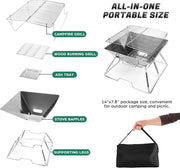 Folding BBQ Campfire Grill Barbeque Portable Camping Grill by salelink.co.nz