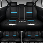 Car Seat Cover Faux Leather Cushion 5 Seater Full Set Front Rear Premium Quality by dealonline.co.nz