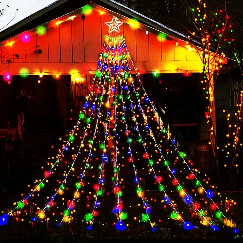 Solar Light Waterfall Light Christmas Lights by salelink.co.nz