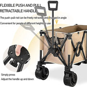 Heavy Duty Collapsible Trolley,Wagon Cart – Extra Large 260L, All-Terrain Wheels LJ1113 by ECOTREK