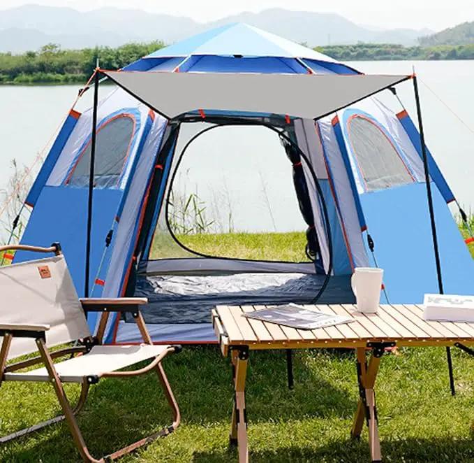 Hexagonal Camping Tent - Durable, Quick Setup JLP5467 by ECOTREK