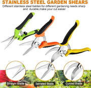 3PCS Garden Pruning Scissors Shears Clippers Set by salelink.co.nz