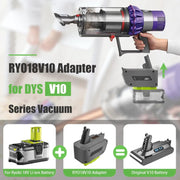 Ryobi 18V Battery to Dyson V10 Battery Adapter Converter by salelink.co.nz