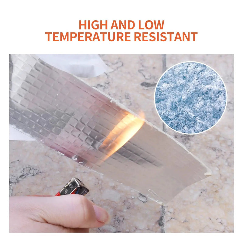 10cmx5M Waterproof Tape Butyl Seal Rubber Roof Repair Aluminum Foil Tape by salelink.co.nz