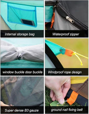 Foldable Camping Tent – Instant Pop-Up (245 × 150 × 105 cm) MBS7031 by ECOTREK
