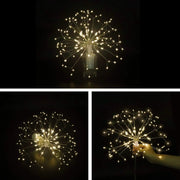 198 LED Hanging Starburst Firework Fairy String Light Lamp Party Xmas Decro by salelink.co.nz