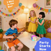 Karaoke Machine with 2 Microphones Bluetooth Speaker by salelink.co.nz