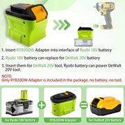 Battery Adapter for Ryobi 18V to for Dewalt 20V Max Battery by salelink.co.nz