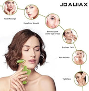 Jade Roller and Gua Sha Massager Set by Poppy Gifts