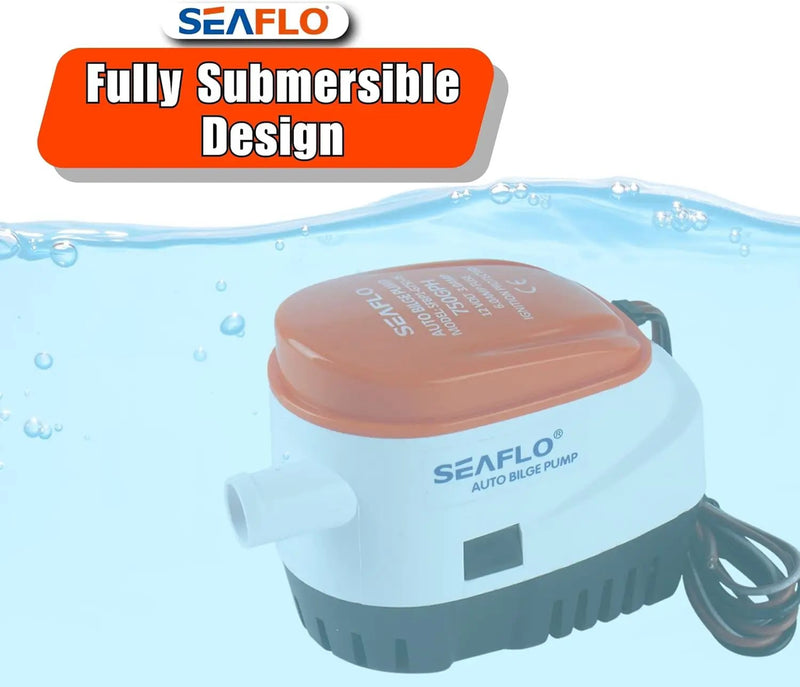12V 750GPH Seaflo Automatic Submersible Bilge Pump by salelink.co.nz