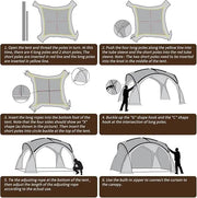 Party Tent Gazebo / Canopy / Family Tent – UPF50+ 320 × 320 × 205(H)cm JBL3551 by ECOTREK