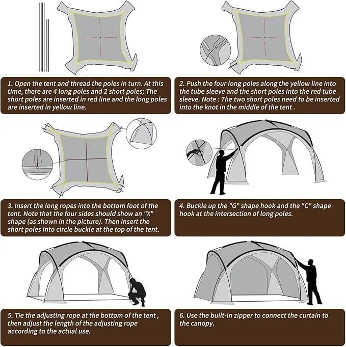 Party Tent Gazebo / Canopy / Family Tent – UPF50+ 320 × 320 × 205(H)cm JBL3551 by ECOTREK