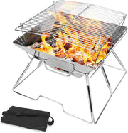 Folding BBQ Campfire Grill Barbeque Portable Camping Grill by salelink.co.nz