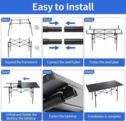 120 cm Portable Folding Camping Table – Roll-Up Outdoor Cooking & Picnic Table ZF1409 by ECOTREK