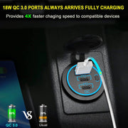 12V USB Outlet Type C Car Charger Socket Fast Charging by salelink.co.nz