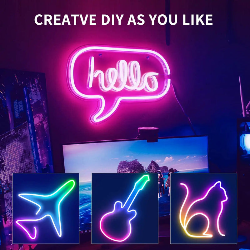 24V Dynamic Bluetooth Neon Rope Lights 5M Waterproof RGBIC Rope Lights with Music Sync by salelink.co.nz