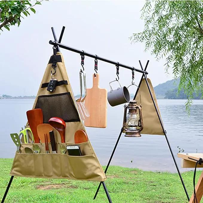 Ecotrek Outdoor Camping Storage Bag – Cutlery Hanging Bag | Picnic Multi-Grid Multipurpose Organiser HS9872 by ECOTREK