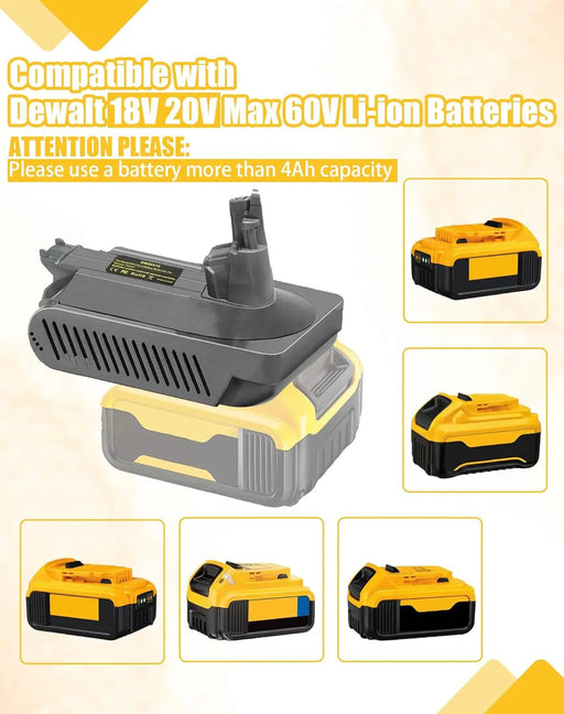 Dewalt 18V 20V Battery Adapter Converter To Dyson V10 Battery by salelink.co.nz