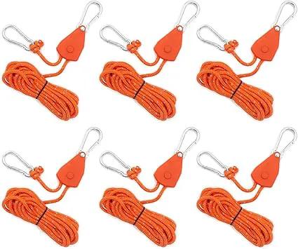 Ecotrek Reflective Ratchet Guy Ropes – Adjustable Tent Tie Down Ropes with Pulley JP5687 by ECOTREK