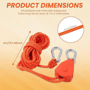 Ecotrek Reflective Ratchet Guy Ropes – Adjustable Tent Tie Down Ropes with Pulley JP5687 by ECOTREK