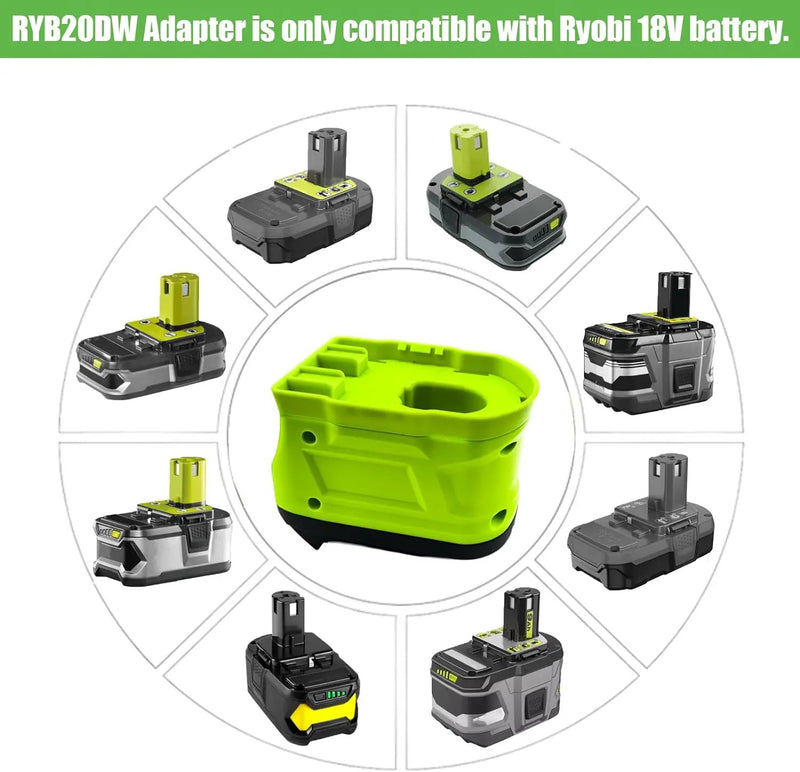 Battery Adapter for Ryobi 18V to for Dewalt 20V Max Battery by salelink.co.nz