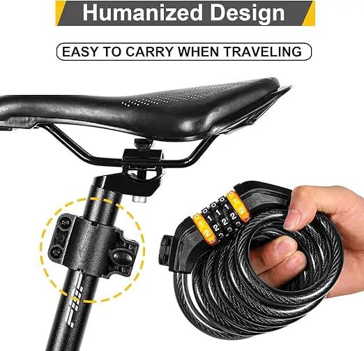 Ecotrek 5 Digit Lock Anti-Theft 120cm Cycle Cable Lock TG533815 by ECOTREK