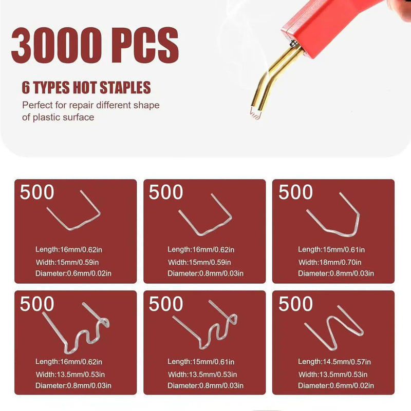 Plastic Welding Staples 3000pcs Hot Staples by salelink.co.nz