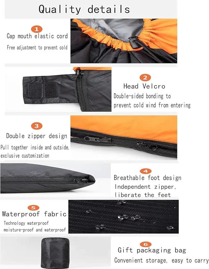 Outdoor Single Duck Down Sleeping Bag LLL5017 by ECOTREK
