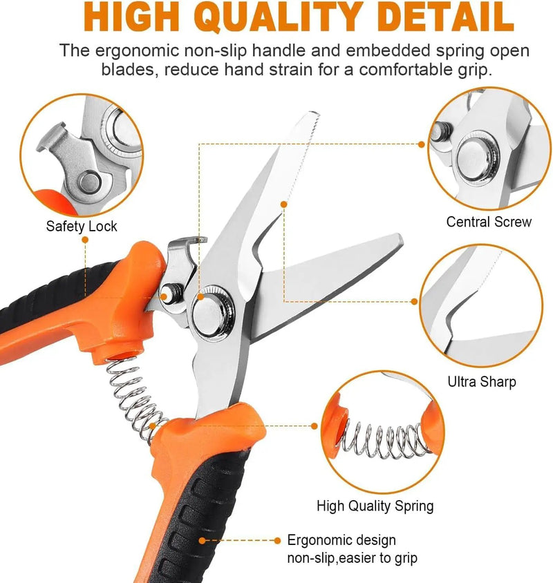 3PCS Garden Pruning Scissors Shears Clippers Set by salelink.co.nz