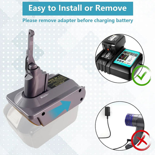 18V Makita Battery to Dyson V7 V8 Battery Adapter Converter by salelink.co.nz