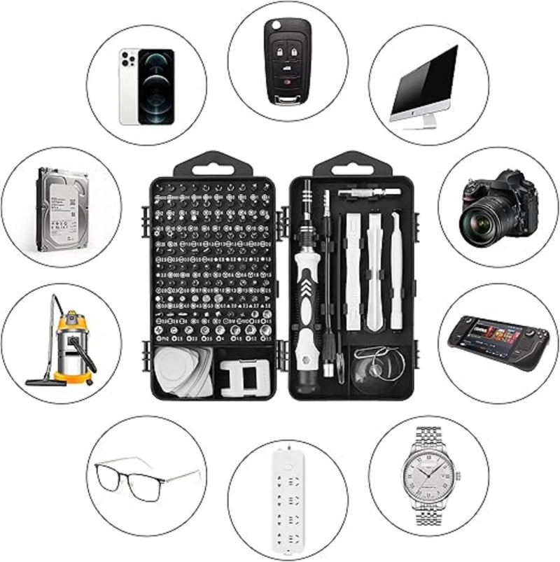 Magnetic Precision Screwdriver Set – 115 in 1 Multi Tool Kit for Electronics & DIY Repair DF5013 by ECOTREK