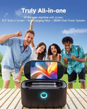 Ikarao S1 Karaoke Machine System With 10.1″ Touch Screen Wireless Mic by Kiwi Grab