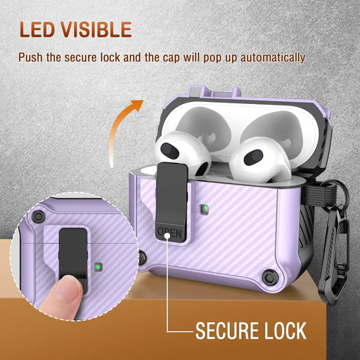 AirPods 3 Case Lock Clip, Armor Protective Hard TPU Case by salelink.co.nz