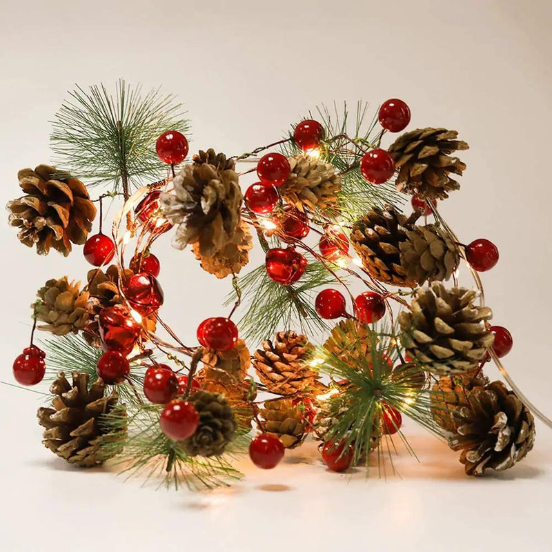 20LED Pine Cone Christmas Lights String Fairy Xmas Wire Battery Powered Home Decor by salelink.co.nz