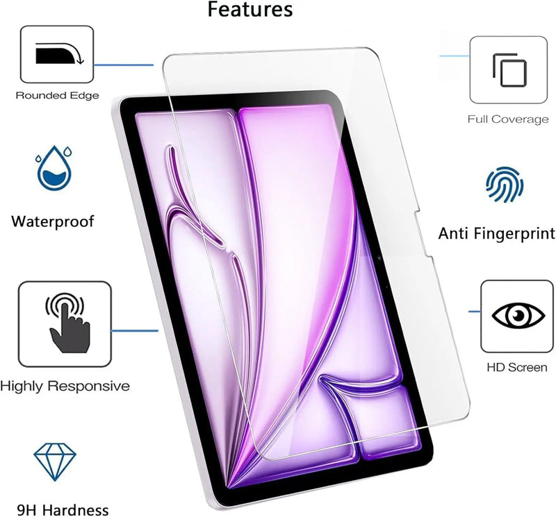 iPad Air 11 2024 Tempered Glass Clear Screen Protector by salelink.co.nz