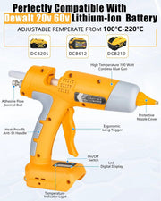 Cordless Hot Glue Gun Compatible with DeWalt 18V Battery by salelink.co.nz