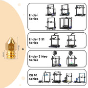 25PCS MK8 3D Printer Extruder Brass Nozzles for Creality Ender 3 by salelink.co.nz