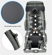 75L Camping & Hiking Backpack – Outdoor Travel Mountaineering Pack with Rain Cover ZYQS11710 by ECOTREK