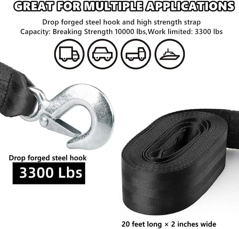 salelink.co.nz Unbranded Marine Boat Trailer Hand Winch Strap Replacement Heavy 6M x 50MM Marine Boat Trailer Hand Winch Strap Replacement | Action Outdoors NZ