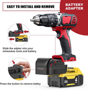 for Dewalt 18V/20V Max Battery Adapter Convert to for Milwaukee M18 18V Tool Use by salelink.co.nz