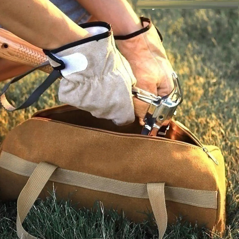 Ecotrek Large Tent Stake & Tool Bag – Canvas Camping Pegs Bag with Zipper HL51606 by ECOTREK