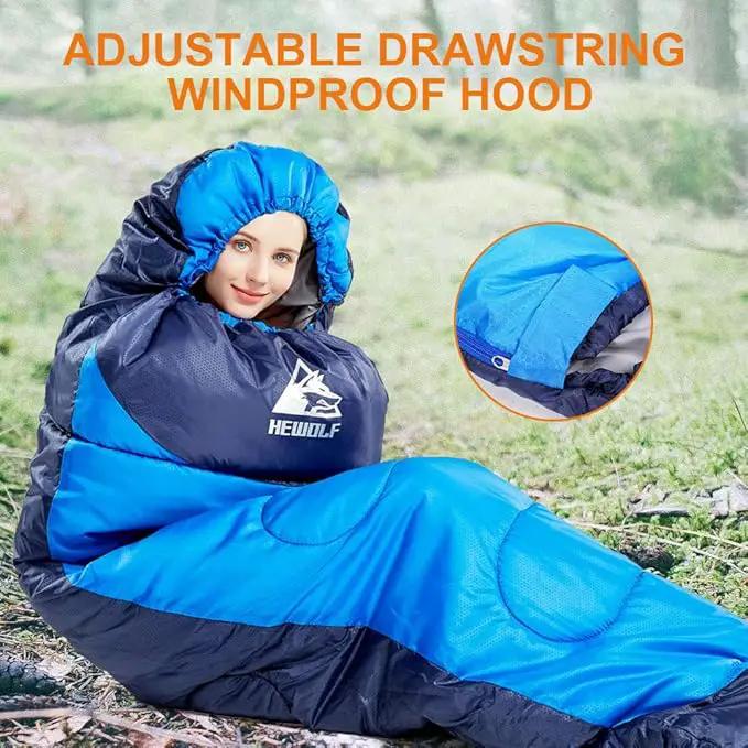 4-Season Adults Envelope Camping Sleeping Bag – Compact & Lightweight DYLF61327 by ECOTREK