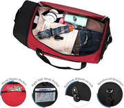 Ecotrek 55L Foldable Rolling Duffel Bag with 2 Wheels – Waterproof Oxford Weekender Travel Bag FL6121 by ECOTREK