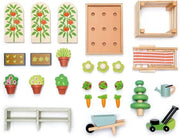Wooden Greenhouse and Garden Set - Tender Leaf Toys | Doll House Accessory NZ by Curious Moonbeam