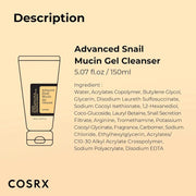 COSRX Advanced Snail Mucin Gel Cleanser 150ml by Poppy Gifts