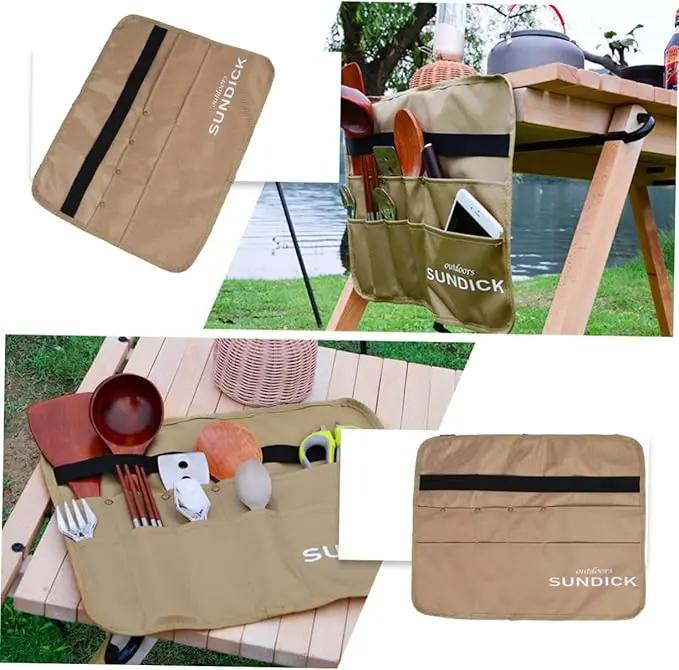 Ecotrek Outdoor Camping Storage Bag – Cutlery Hanging Bag | Picnic Multi-Grid Multipurpose Organiser HS9872 by ECOTREK
