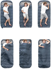 Large Rectangular Sleeping Bag – 230 x 100 cm, Ideal for Camping, Hiking, Picnic & Outdoor Use LCF61636 by ECOTREK