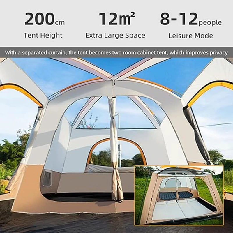 Family Tent –Double layers Waterproof-3 Size Two Colours Aavailable LCF91228 by ECOTREK