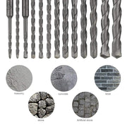 Rotary Hammer Drill Bits Set & Chisels Concrete Masonry Hole Tool 17pcs by salelink.co.nz